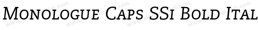 Monologue Caps SSi Bold Italic Small Caps字体转换